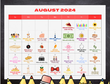 Preview of August 2024 Holiday Calendar
