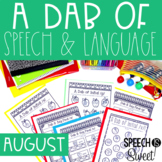 Back to School Speech Therapy Activities - A Dab of Speech