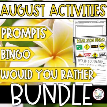 Preview of August Activities BUNDLE