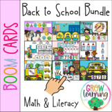 August BOOM Cards™️ BUNDLE for Pre-K Math and Literacy Centers