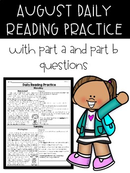 Preview of August 3rd Grade Florida F.A.S.T. Reading ELA Daily Practice