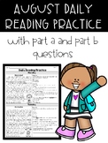 August 3rd Grade Florida F.A.S.T. Reading ELA Daily Practice