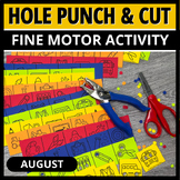 Back to School Fine Motor Hole Punch Activity Strips Presc