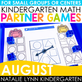 August Back to School Kindergarten Math Partner Games Cent