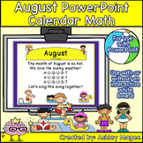 August Calendar Math - in PowerPoint - use with or without