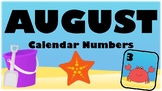 August Calendar Numbers