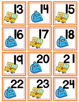 August Calendar Numbers with Patterns by Kindergarten Kids At Play