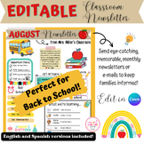 August Classroom Newsletter - Canva Template - Fully Editable