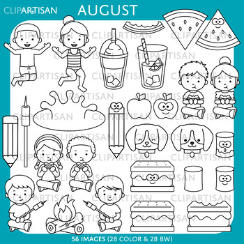 month of august clip art