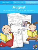 August Communication Folder and Homework Packet