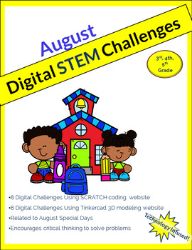 Preview of August DIGITAL STEM challenge|coding|Back to School