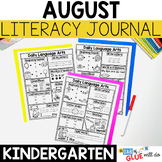 August Daily Literacy Review Journal for Kindergarten