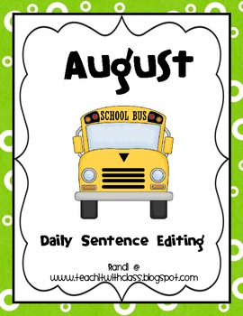 Preview of August Daily Sentence Editing