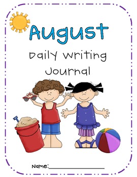 August Daily Writing Journal by Christine Statzel | TpT