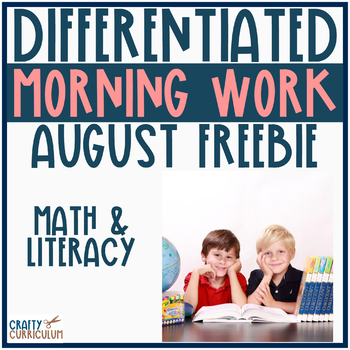 Preview of August Differentiated First Grade Morning Work
