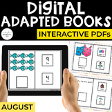 August Digital Adapted Books for Special Ed (Interactive PDFs)