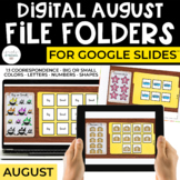 August Digital File Folders for Special Education