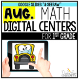August Digital Math Centers for 1st Grade Distance Learning
