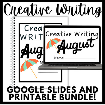 Preview of August Digital and Printable Creative Writing Bundle!