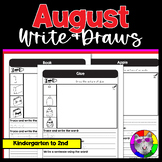 August Directed Drawing and Writing Worksheets, Write & Dr