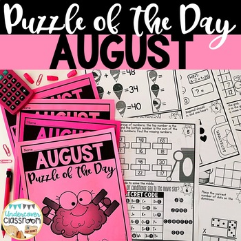 Preview of August Early Finishers | August Enrichment | Morning Work | Brainteasers