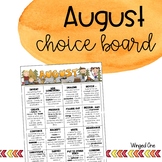 August Early Finishers Choice Board