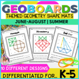 August Geoboards | Summer Themed | Practice Geometry & Fin