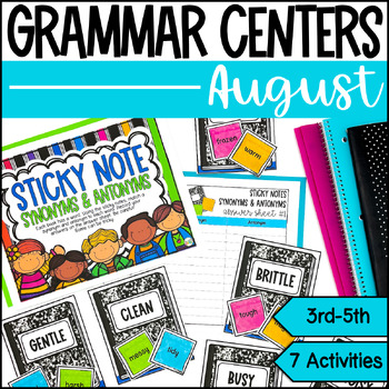Preview of August Grammar Games and Activities - 3rd-5th Grade