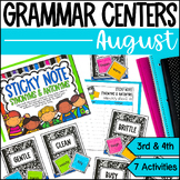 August Grammar Games and Activities - 3rd-5th Grade