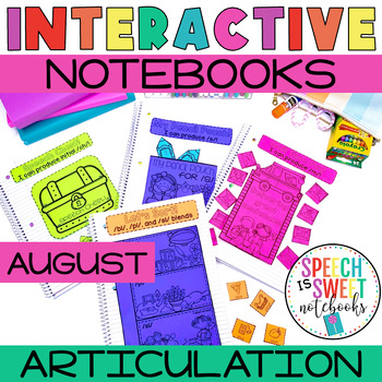 Preview of Back to School Speech Therapy Activities - Interactive Articulation Notebook