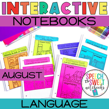 Preview of Back to School Speech Therapy Activities | Interactive Language Notebook