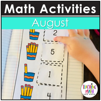 Preview of August Interactive Math Notebook Kindergarten