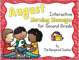 August Interactive Morning Messages for 2nd Grade