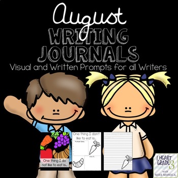 August Journals with Visual and Written Prompts | TpT