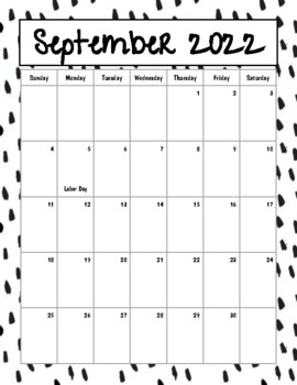 August - July Printable Calendar by Courtney Howell - Teach the Fifth