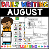 August Kindergarten Writing Prompts | First Day & Back to 