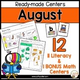 August Literacy Centers | Kindergarten & 1st Grade | Back 