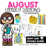 August Literacy Centers and Stations in Print and Digital Format