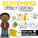 September Literacy Centers and Stations in Print and Digit