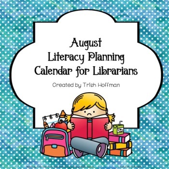 Preview of August Literacy Planning Calendar for Librarians