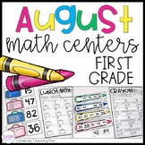August Math Centers First Grade
