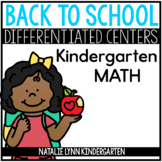 August Math Centers for Kindergarten