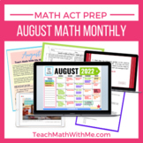 August Math Monthly - Math ACT Prep - Plan