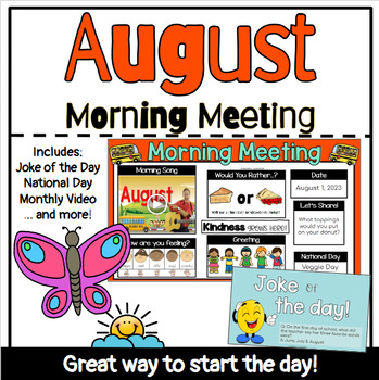 Preview of August Morning Meeting & SEL Check-In | Digital