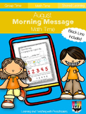August Morning Message Math Time