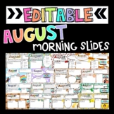 August Morning Slides 20 Different Themes * EDITABLE * GOOGLE