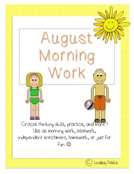 Preview of August Morning Work- Critical Thinking