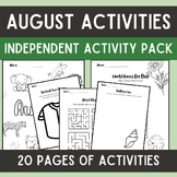 August Early Finishers Independent Activities | Elementary