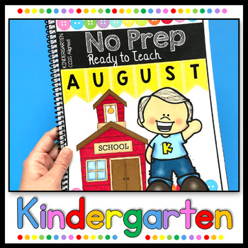 Preview of Kindergarten Back to School Worksheets - Alphabet and Math AUGUST