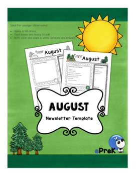 Preview of August Newsletter Template